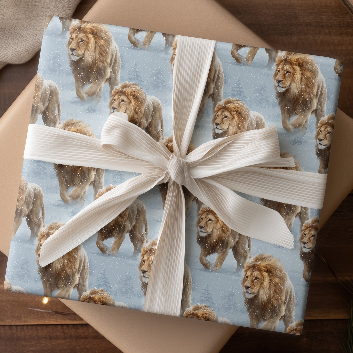 Regal Stride Through Frozen Silence