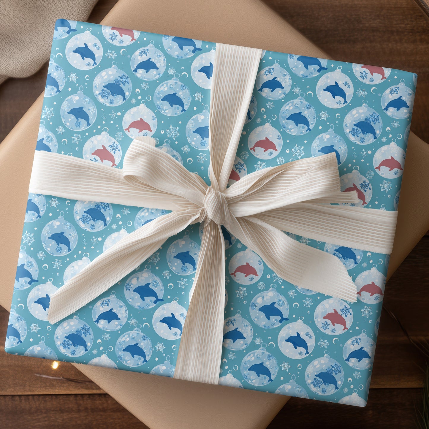 Dolphins Dance Through Winter Globes