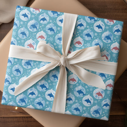 Dolphins Dance Through Winter Globes