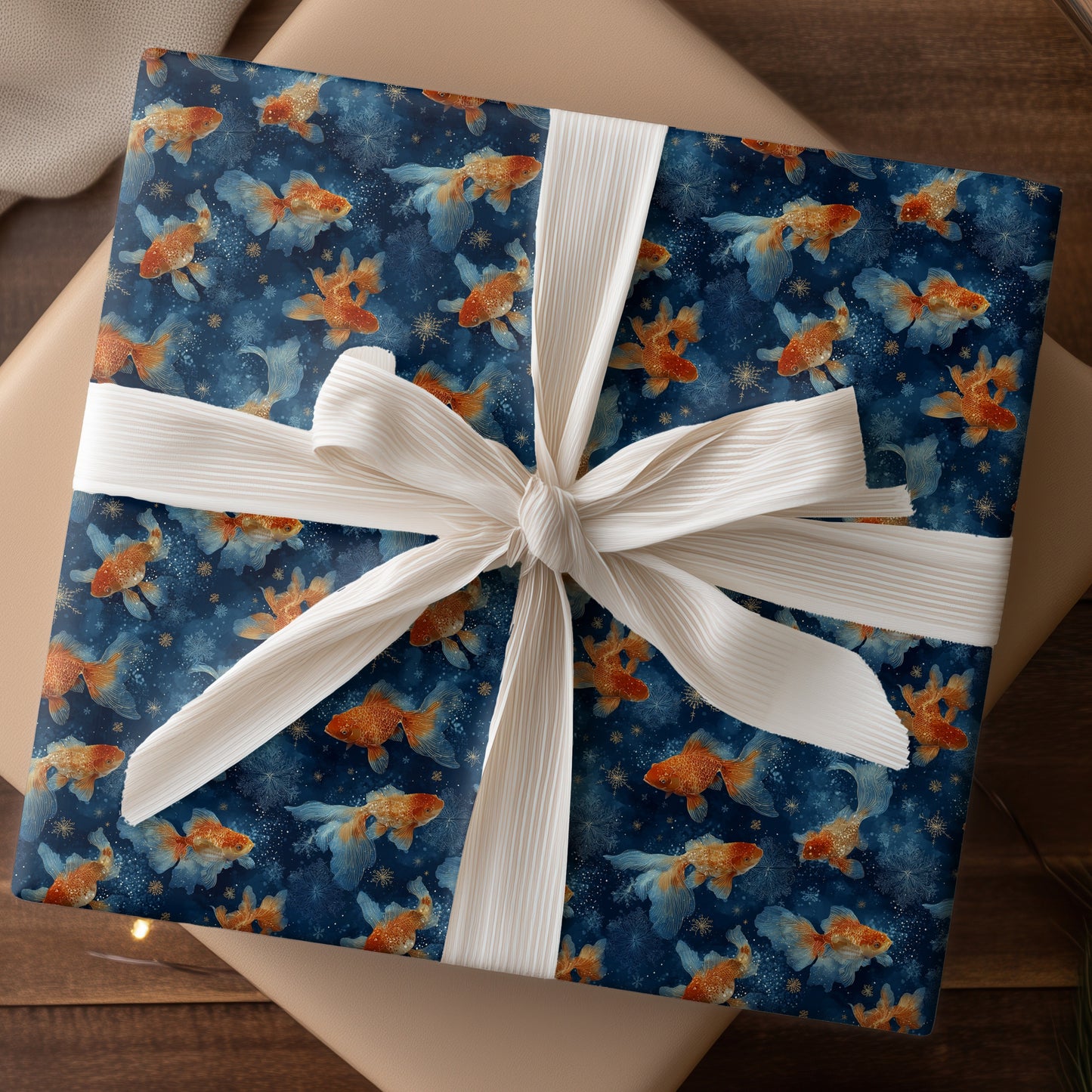 Golden Fins Dance Through Midnight