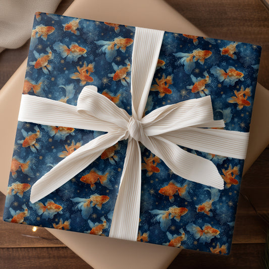 Golden Fins Dance Through Midnight