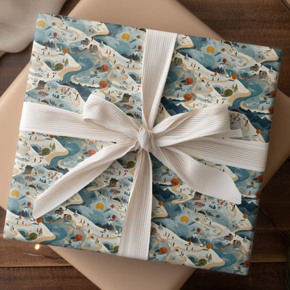 Winding Paths Through Winter's Canvas