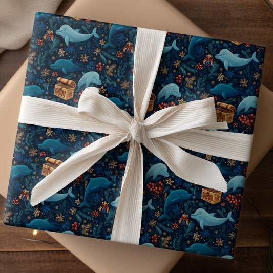 Dolphins Dance Through Winter's Magic