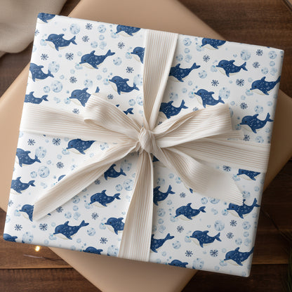 Dolphins Dancing Through Frozen Skies