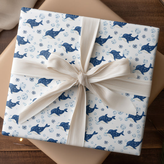 Dolphins Dancing Through Frozen Skies