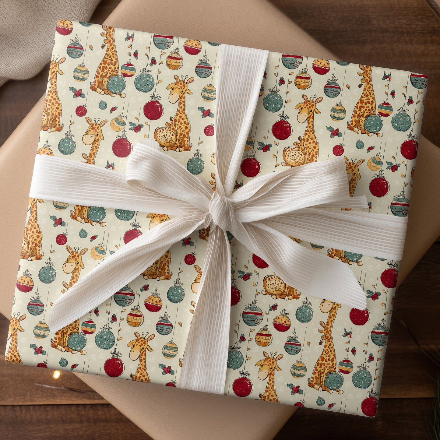 Giraffes Unwrap Christmas Magic