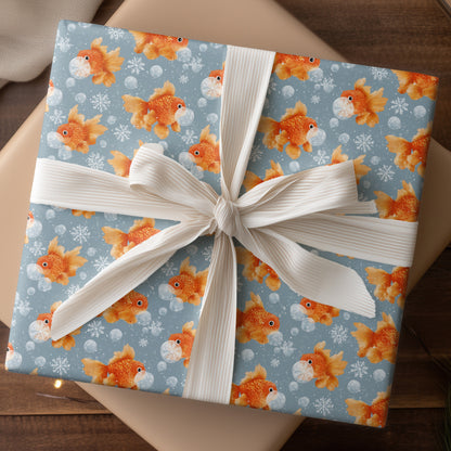 Goldfish Waltz Through Frozen Moments