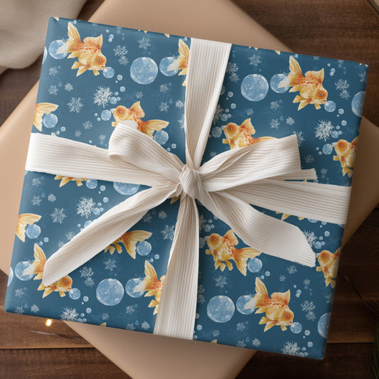 Goldfish Swimming Through Winter's Memory