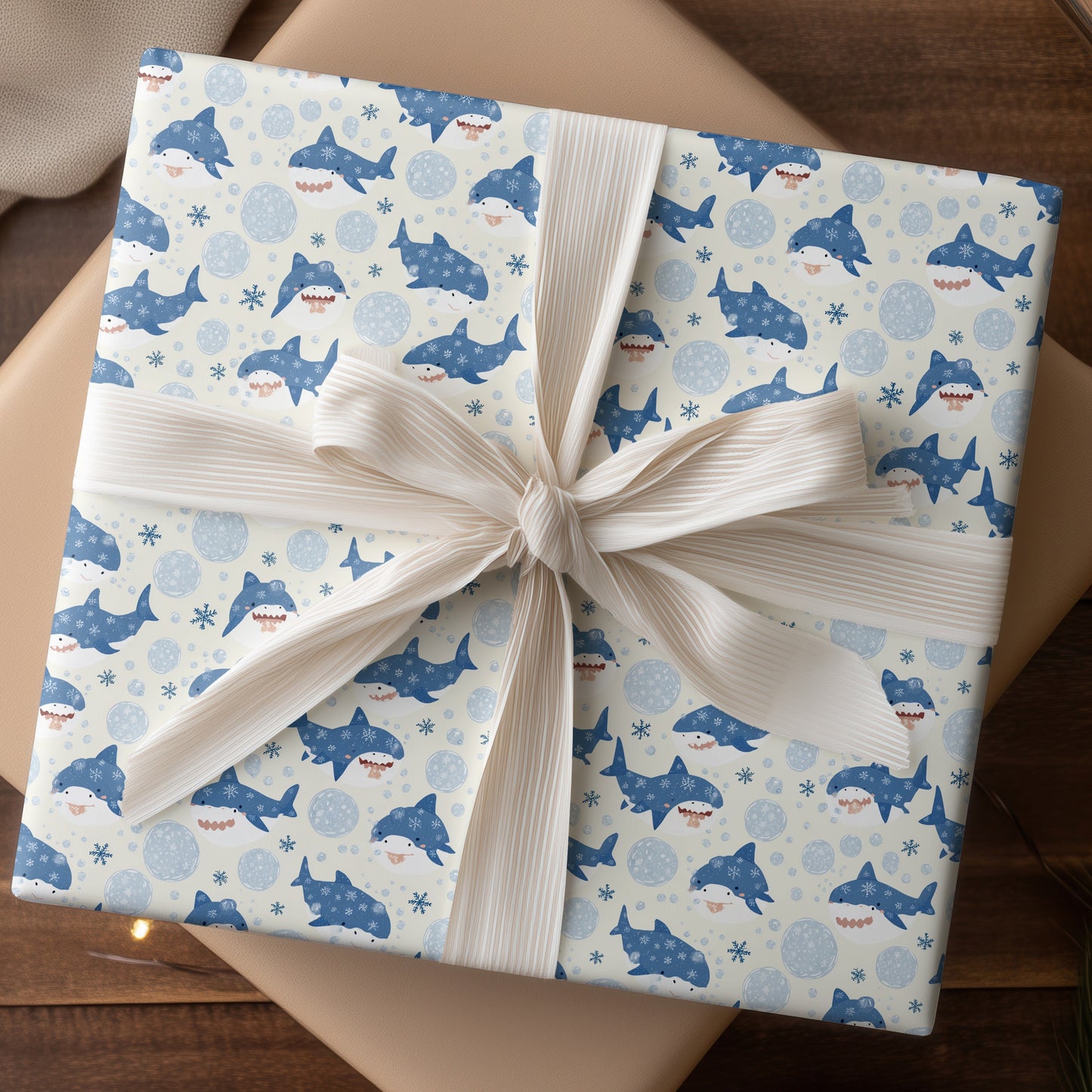 Sharks Drift Through Frozen Bubbles