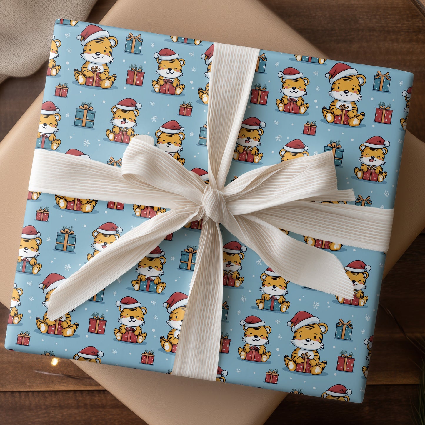 Tigers Unwrap Winter's Playful Cheer