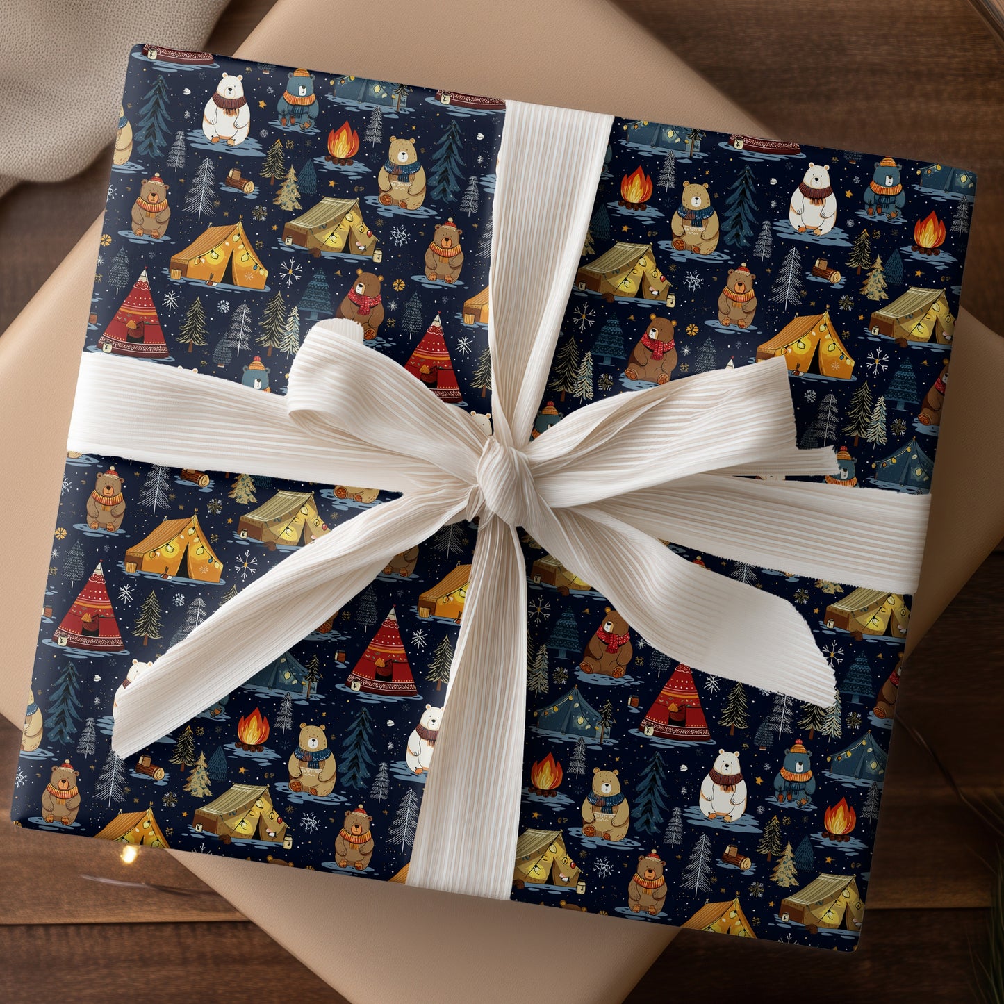 Bears Camp Under Starlit Skies