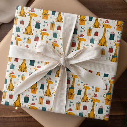 Giraffes Unwrap Holiday Cheer