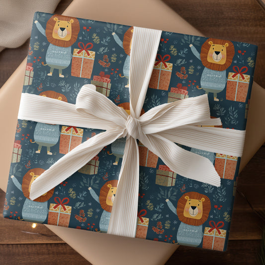 Festive Lion Waits For Joy