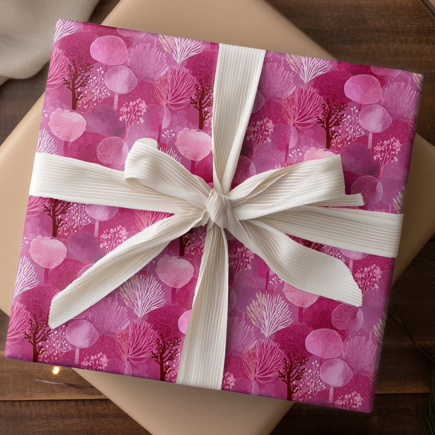 Pink Forests Bloom In Stillness