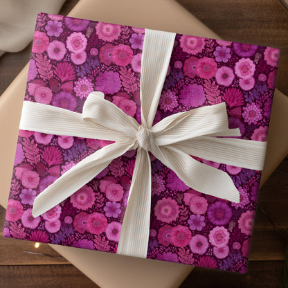 Magenta Blooms Dance In Darkness