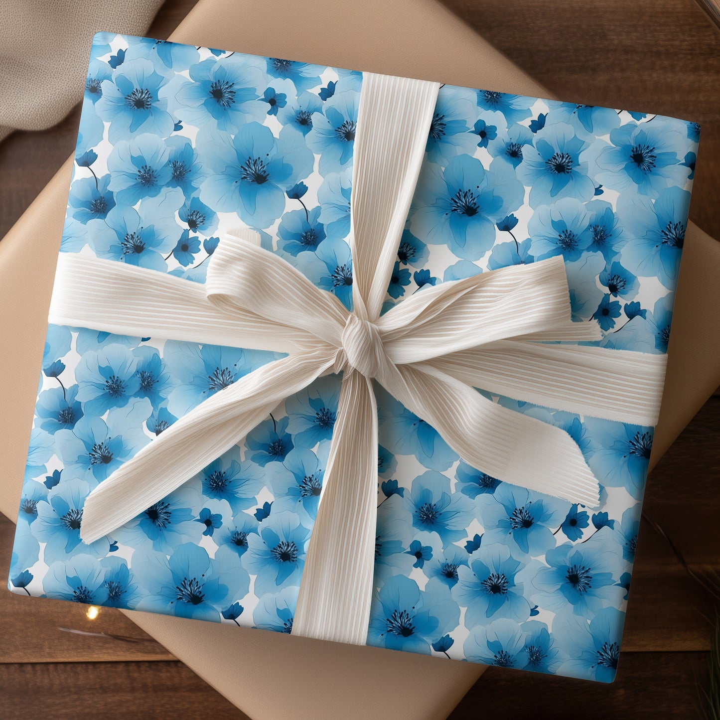 Blue Petals Dancing Through Light