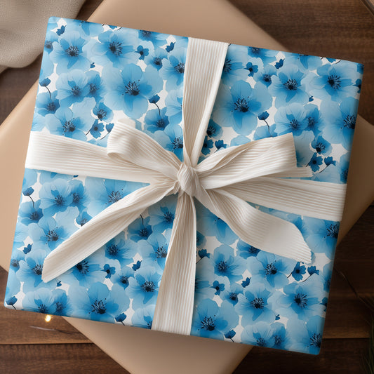 Blue Petals Dancing Through Light