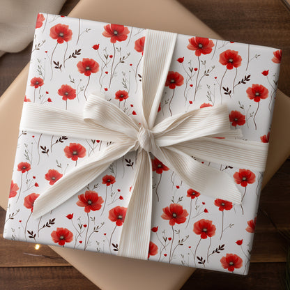 Red Blossoms Dance Across Silence