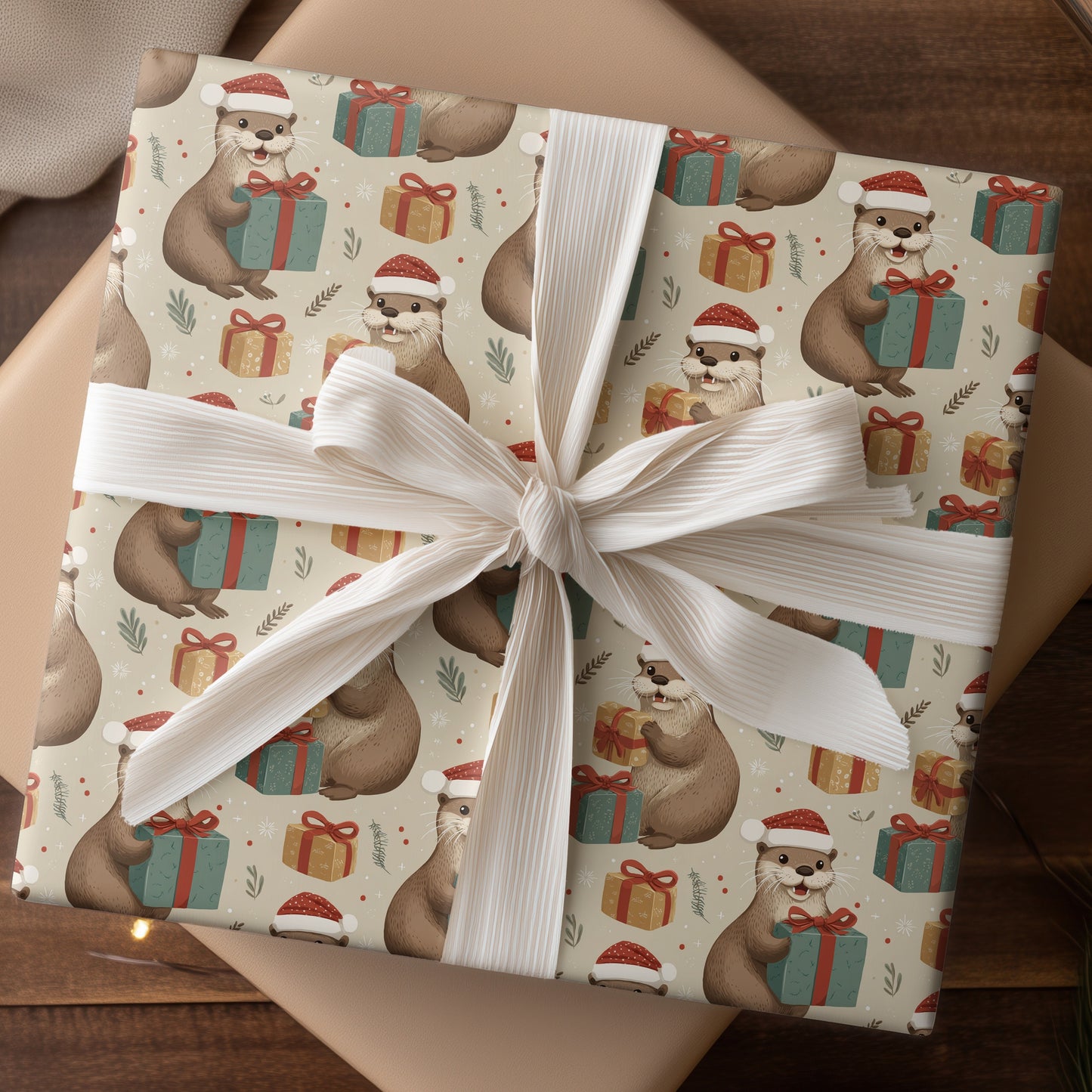 Otters Wrap Holiday Cheer