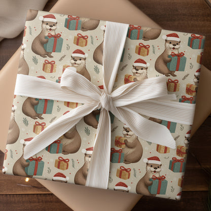 Otters Wrap Holiday Cheer