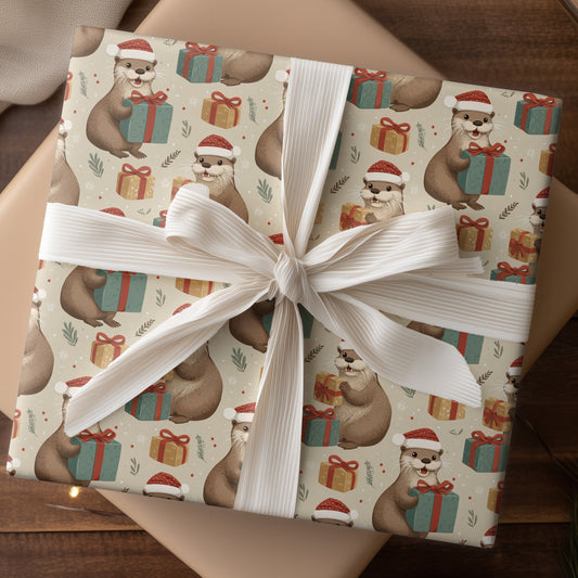 Otters Wrap Holiday Cheer