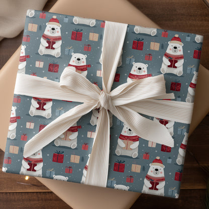 Polar Bear Wraps Winter's Gift