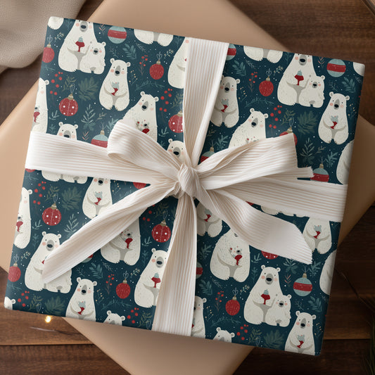 Polar Bears Sip Holiday Cheer