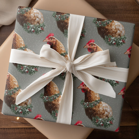 Feathered Frost: Chickens Wear Winter's Crown