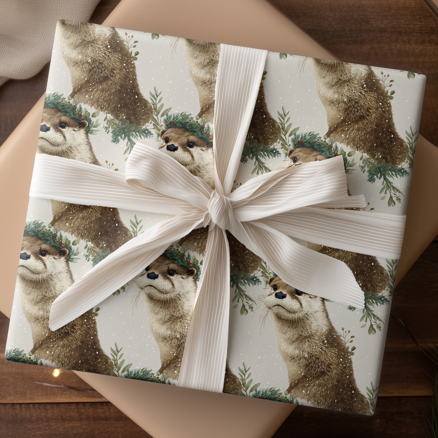 Winter Otters' Tranquil River Journey