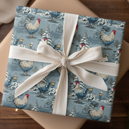 Roosters Brave Winter's Soft Breath