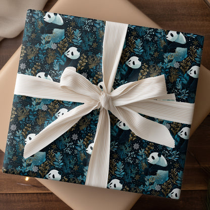 Midnight Pandas Dance Through Frost