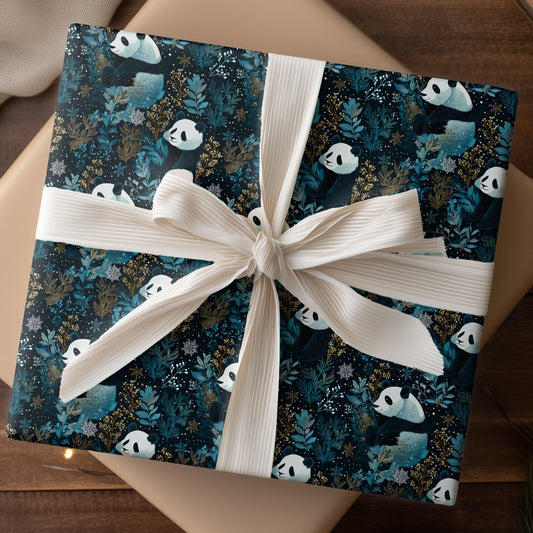 Midnight Pandas Dance Through Frost