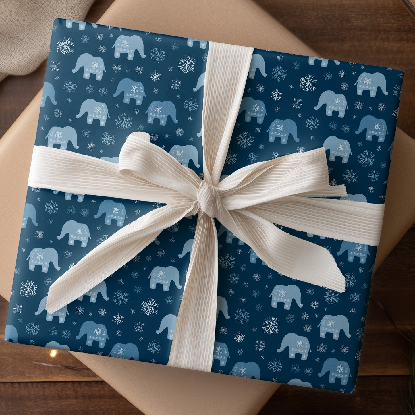 Elephants Dancing Through Frozen Nights