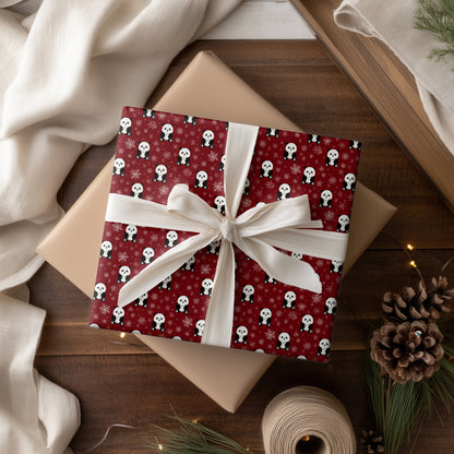 Winter Pandas in Crimson Wonderland