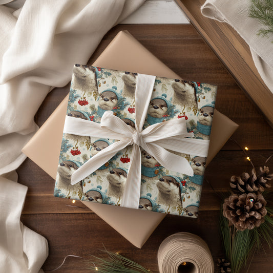 Winter's Cozy Otter Friends