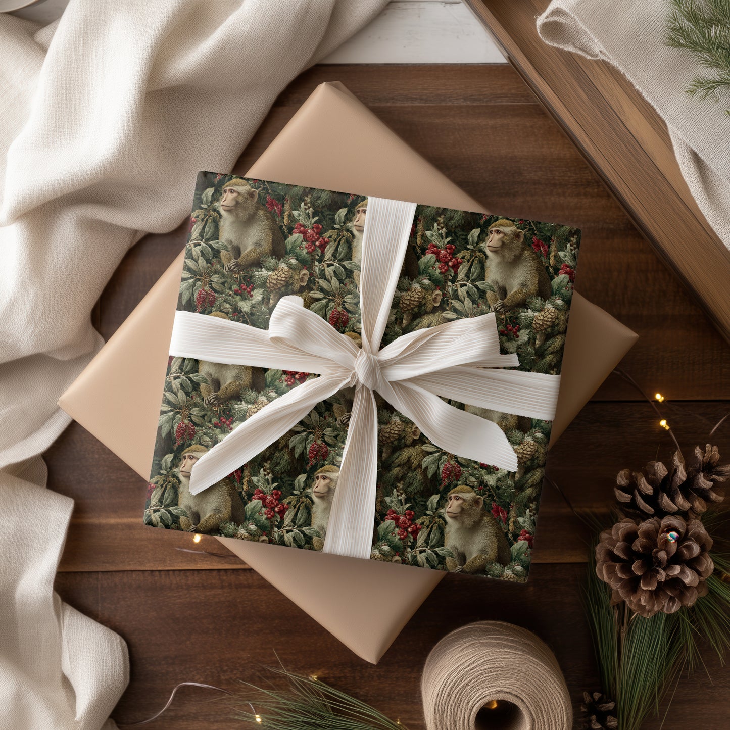 Silent Watcher Among Winter Berries