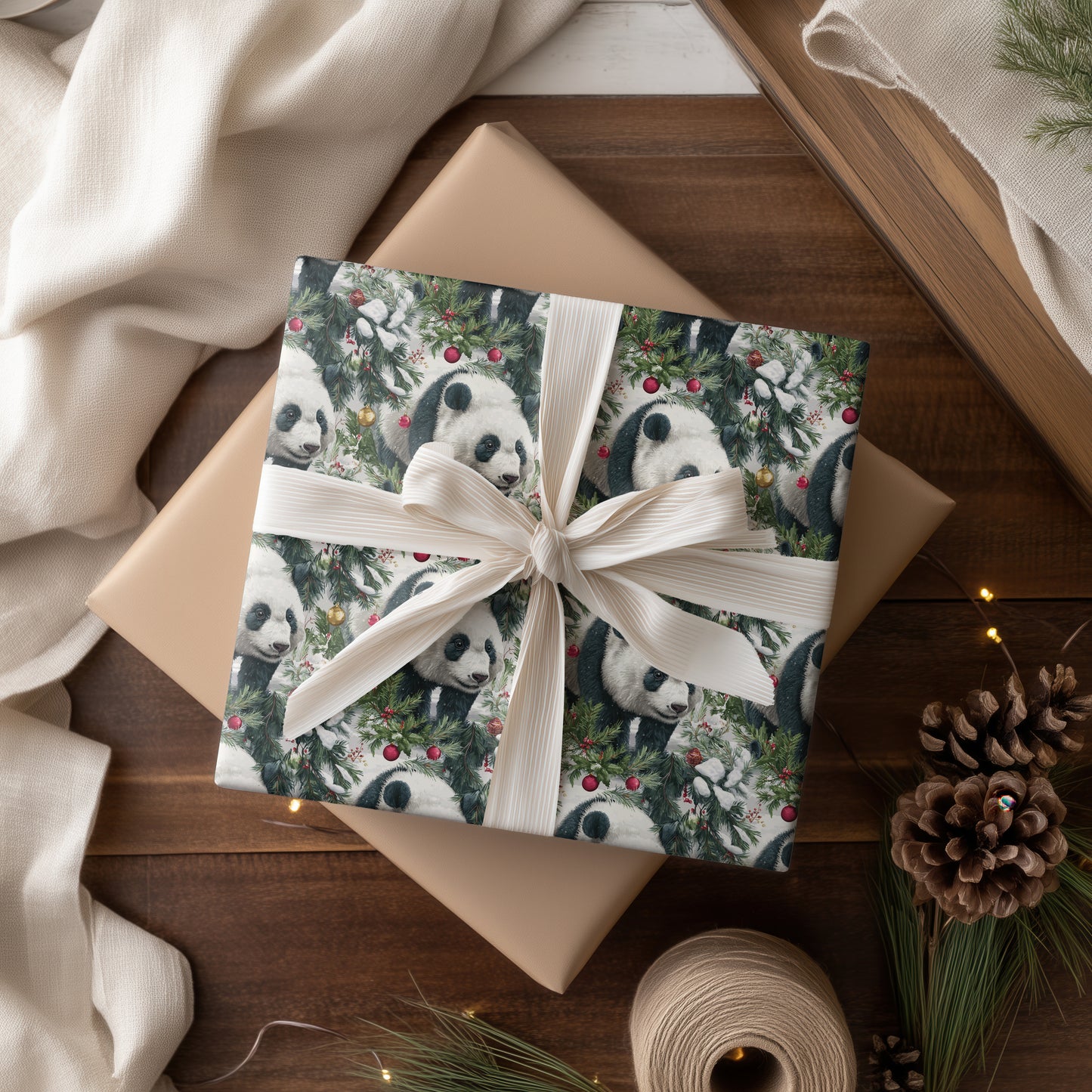 Pandas Unwrap Winter's Festive Heart