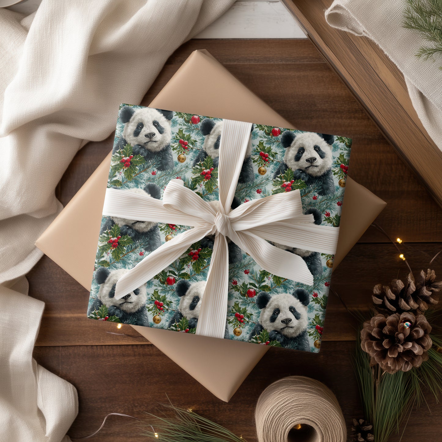 Festive Panda's Winter Wonderland