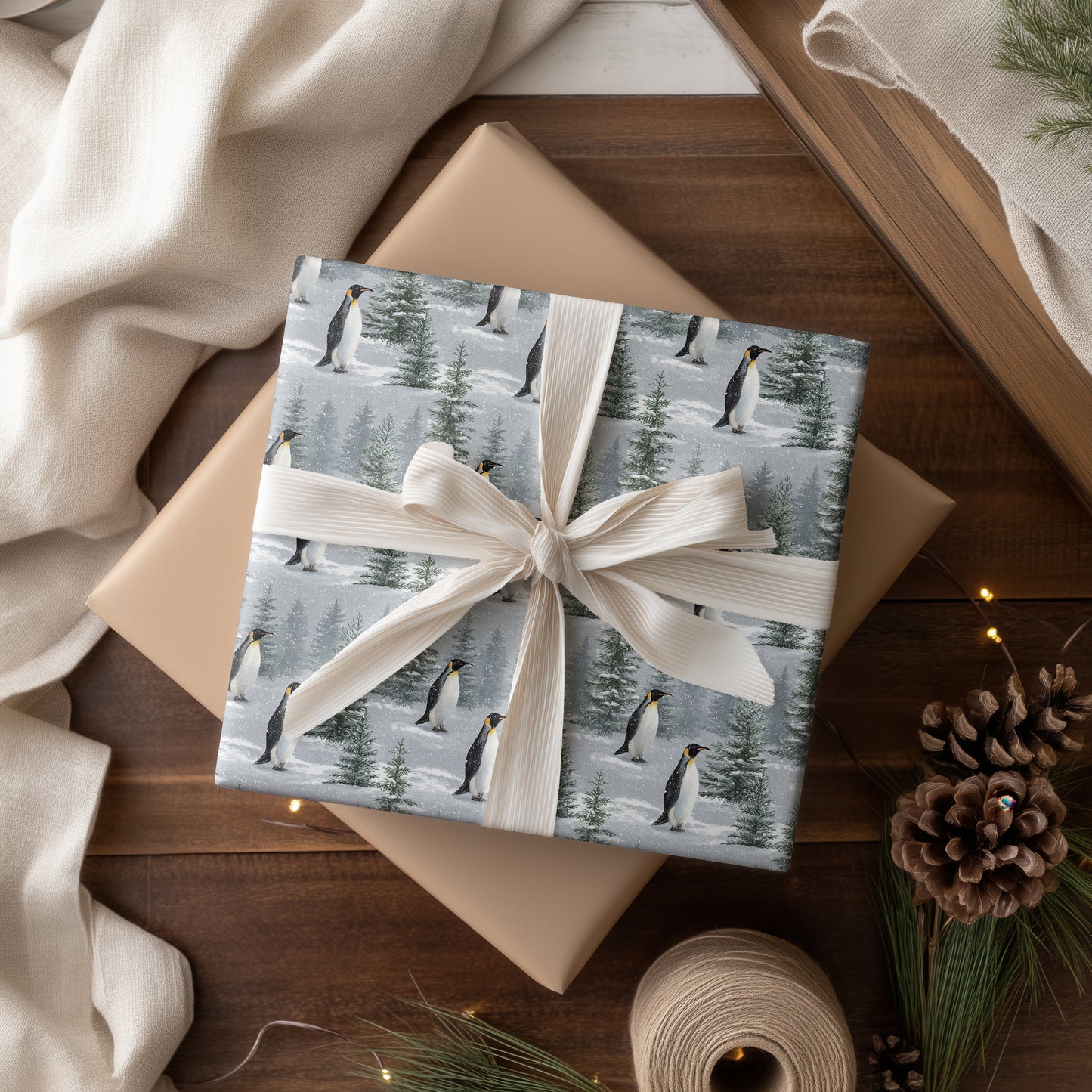 Cold Companions Between Snowy Pines