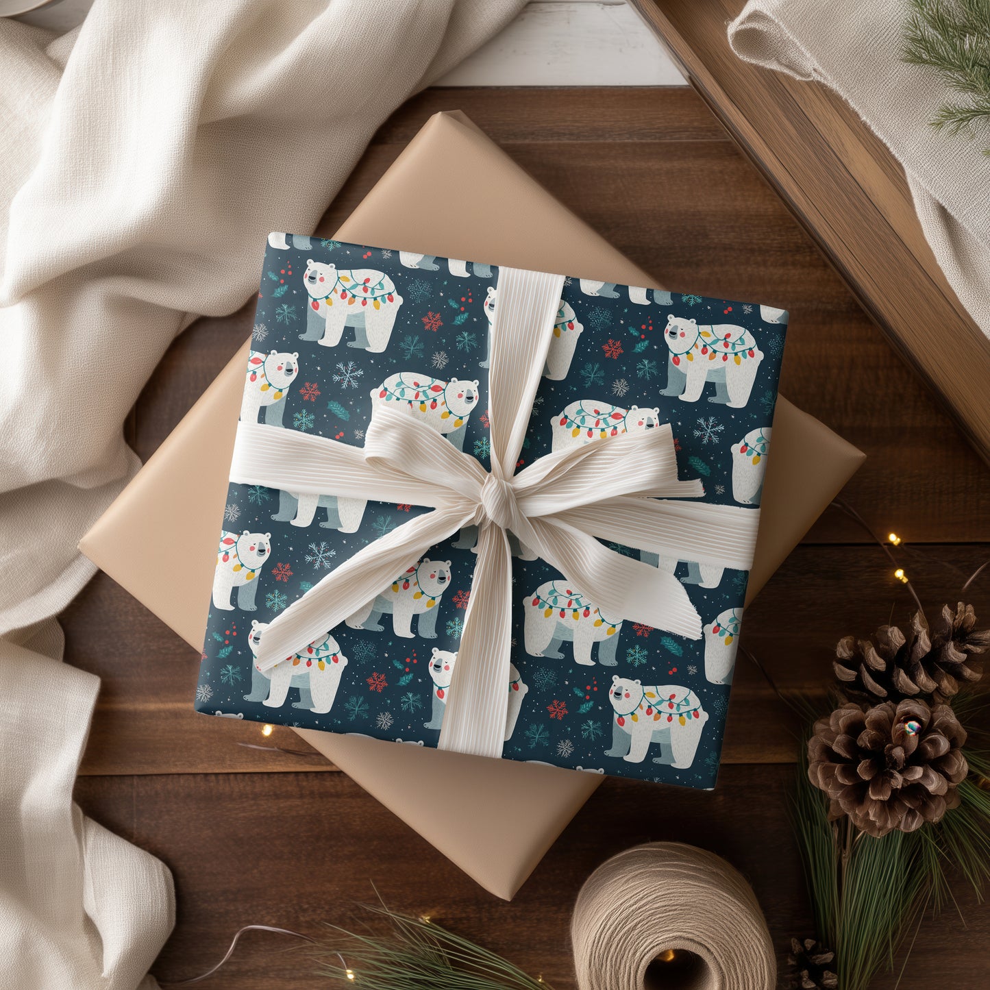 Polar Bears Wear Holiday Cheer