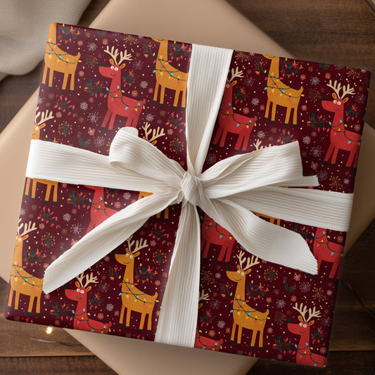 Festive Reindeer Dance Their Winter Tale