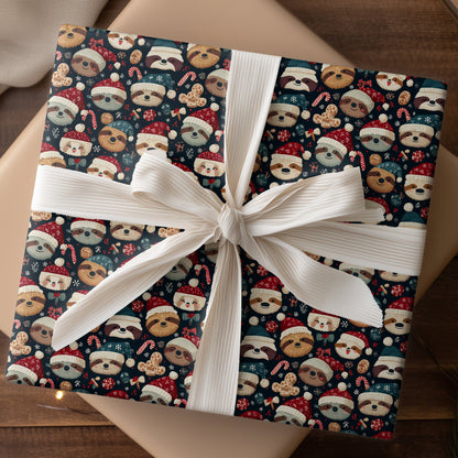 Sleepy Sloths Celebrate Winter's Cheer