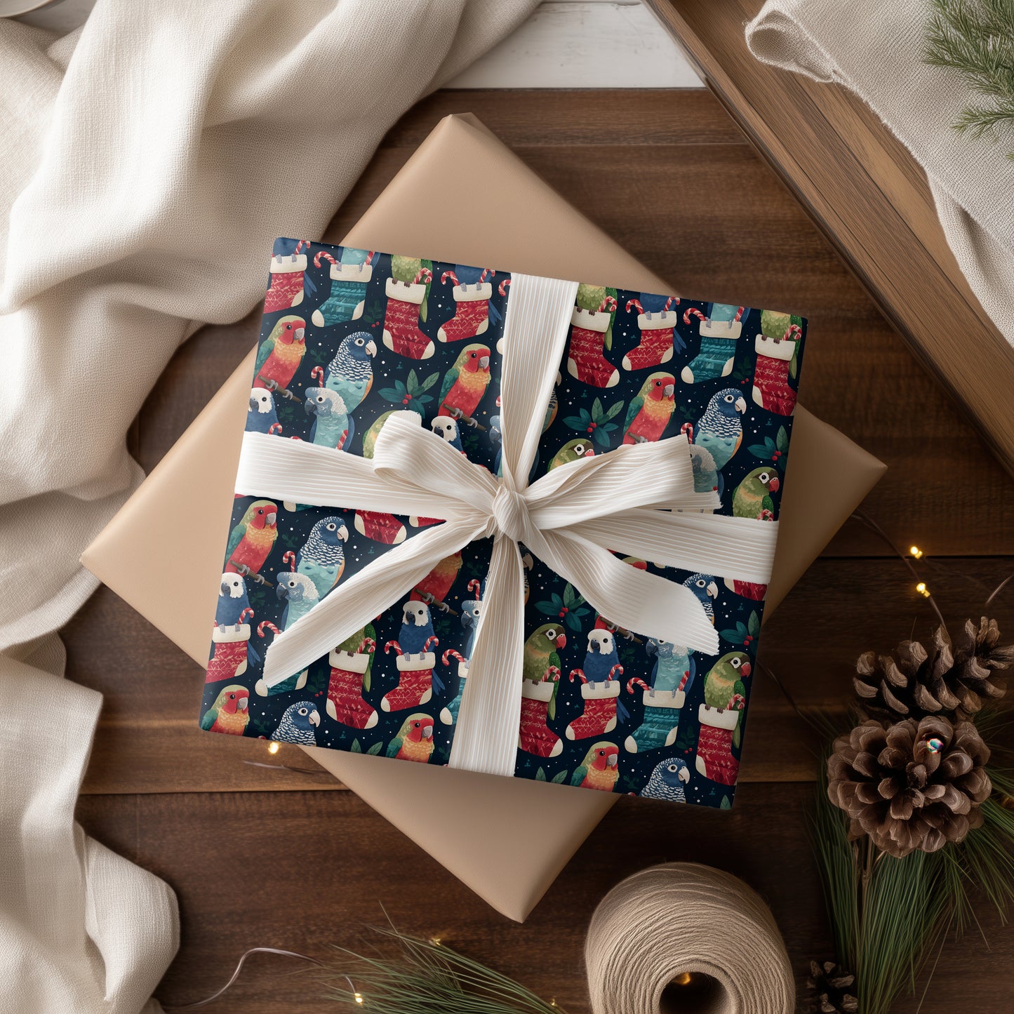 Holiday Parrots Spread Festive Cheer