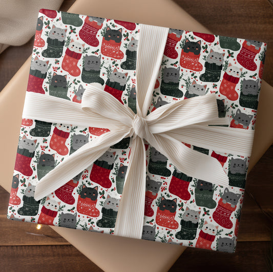 Cozy Cats Warm Christmas Stockings