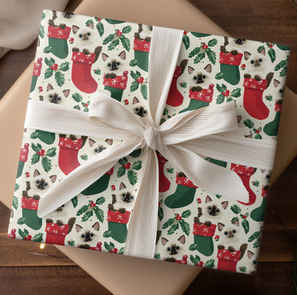 Holiday Paws Peek Through Stockings