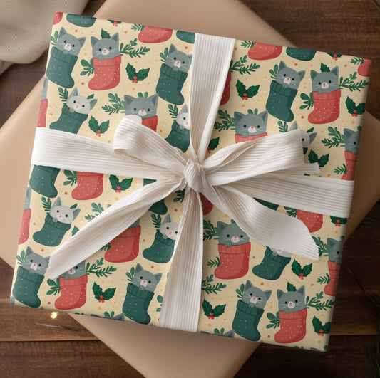 Cozy Kittens Peek Through Festive Socks