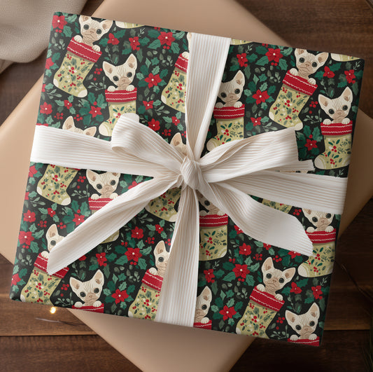 Curious Cats Peek Through Festive Socks