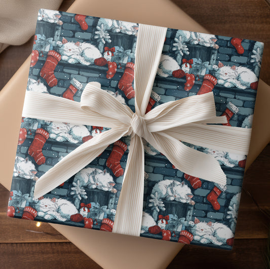 Sleepy Cats Drift Through Festive Stillness