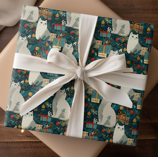 Festive Felines Among Winter's Bloom