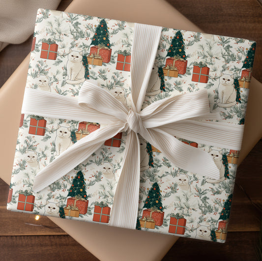 Curious Cats Among Christmas Gifts